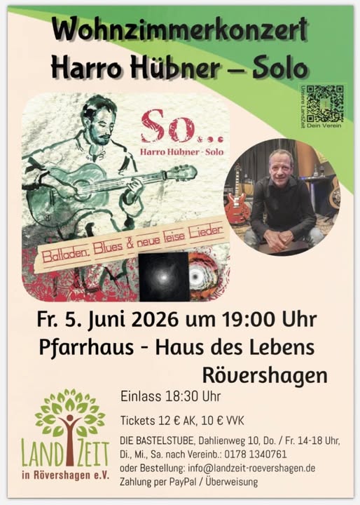 Wohnzimmerkonzert Harro Hübner